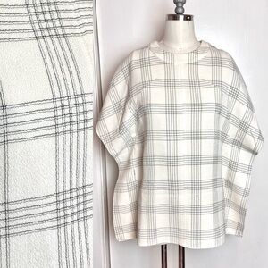Cedric Charlier Plaid Batwing Blouse